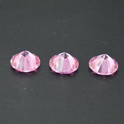 3ex Shiny Round Cut Loose CZ Gemstone for Gifts