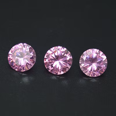 3ex Shiny Round Cut Loose CZ Gemstone for Gifts