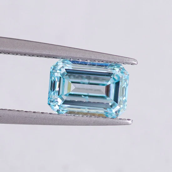 2CT Синий CVD-алмаз, выращенный в лаборатории, изумрудной огранки, фантазийного цвета, отличная огранка, сертифицированный Igi бриллиант, созданный в лаборатории